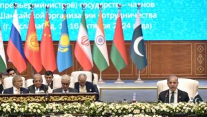 Prime Minister Muhammad Shehbaz Sharif addresses the 23rd SCO Council of Heads of Governments Meeting.