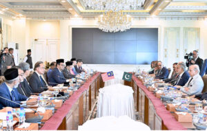Prime Minister Muhammad Shehbaz Sharif and Prime Minister of Malaysia YAB Dato' Seri Anwar Ibrahim in delegation level talks between Pakistan and Malaysia.