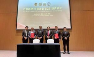 Ambassador of Pakistan to China Mr. Khalil Hashmi and Secretary of the Board of Investment Mr. Rahim Hayat Qureshi witnessed signing of eleven MoUs and one contract between Pakistani and Chinese companies worth $64 million