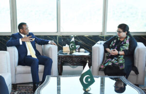 Ambassador of Ethiopia to Pakistan Mr. Jemal Beker Abdula calls on Minister of State for IT and Telecommunication Ms. Shaza Fatima Khawaja.