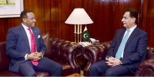 Special Envoy & Ambassador Extraordinary and Plenipotentiary of Ethiopia Mr. Jemal Beker Abdula called on Speaker National Assembly Sardar Ayaz Sadiq at Parliament House.