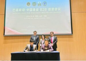 Ambassador of Pakistan to China Mr. Khalil Hashmi and Secretary of the Board of Investment Mr. Rahim Hayat Qureshi witnessed signing of eleven MoUs and one contract between Pakistani and Chinese companies worth $64 million. An MoU between the Pakistan Fishery Exports Association and the Seafood Specialized Committee of China also signed to enhance further B2B exchanges, Joint Ventures and trade and investment in the fisheries sector