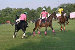 Women's Polo match between Panic and Yellow Team at Polo Ground Race Course