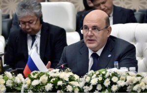 Prime Minister of Russia, Mikhail Mishustin addresses the 23rd SCO Council of Heads of Governments Meeting.