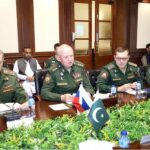 Deputy Minister of Defence of the Russian Federation, Colonel General Alexander V. Fomin, in a meeting of 5th Pak-Russia Joint Military Consultative Committee (JMCC) meeting at Ministry of Defence