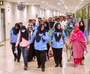 Pakistani prisoners deport to their homeland from Sri Lanka, arriving at Islamabad International Airport.