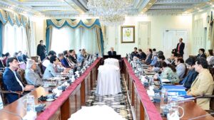 Prime Minister Muhammad Shehbaz Sharif chairs a Federal Cabinet Meeting.