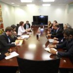 Federal Minister for Finance and Revenue Senator Muhammad Aurangzeb held a meeting with a UK Delegation headed by Ms. Anneliese Dodds, Minister of State for Development and Minister of State for Women and Equalities