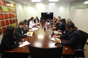 Federal Minister for Finance and Revenue Senator Muhammad Aurangzeb held a meeting with a UK Delegation headed by Ms. Anneliese Dodds, Minister of State for Development and Minister of State for Women and Equalities