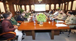 Secretary Defence, Lt Gen Muhammad Ali (Retd) and Deputy Minister of Defence of the Russian Federation, Colonel General Alexander V. Fomin, in a meeting of 5th Pak-Russia Joint Military Consultative Committee (JMCC) meeting at Ministry of Defence