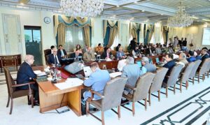 Prime Minister Muhammad Shehbaz Sharif chairs a Federal Cabinet Meeting.