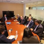 Federal Minister for Finance and Revenue Senator Muhammad Aurangzeb, accompanied by Governor SBP, held a meeting with the lead team of JP Morgan Bank