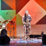 German Artists Luise Volkmann, Paul Jarrett, and Max Andrzejewski perform in "Jazz Music,"during World Culture Festival Karachi 2024 at Arts Council of Pakistan