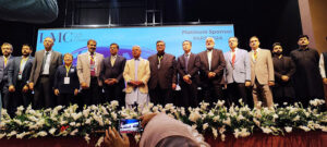 Federal Minister for Industries and Production Rana Tanveer Hussain at the Pakistan Auto Parts Show (PAPS) 2024, organised by the Pakistan Association of Automotive Parts and Accessories Manufacturers (PAAPAM) at Expo Centre