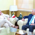 Italian Ambassador, Marilina Armellin calls on the Federal Minister for National Food Security and Research, Rana Tanveer Hussain
