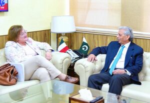 Italian Ambassador, Marilina Armellin calls on the Federal Minister for National Food Security and Research, Rana Tanveer Hussain