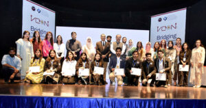 Chairman Prime Minister Youth Program Rana Mashhood Ahmad Khan addressing the Annual Voluntary Congress Seminar of Ali Institute of Education