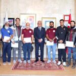 Ambassador of Pakistan to Turkiye, Dr. Yousaf Junaid in a group photograph with motorcyclists from Cross Route Club Pakistan