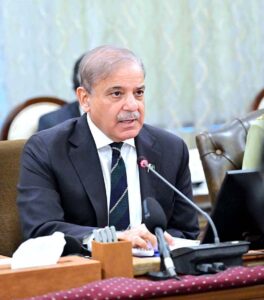 Prime Minister Muhammad Shehbaz Sharif and Chinese Premier, Li Qiang in delegation level talks.