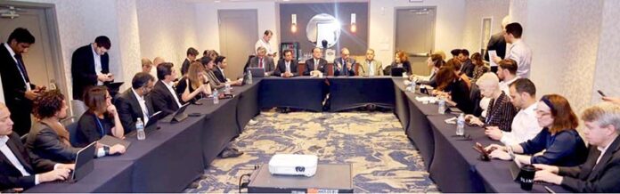 Federal Minister for Finance and Revenue Senator Muhammad Aurangzeb held a Roundtable with Institutional Investors organized by Jeffries International