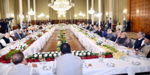 All Parties Conference (APC) on Palestine and Gaza at Aiwan-e-Sadr.