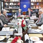 Minister for Maritime Affairs Qaiser Ahmed Shaikh is taking briefing in National Institute of Maritime Affairs