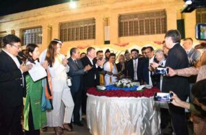 Sindh Governor Kamran Tessori confers Gold Medal to renowned writer Anwar Maqsood at Governor House