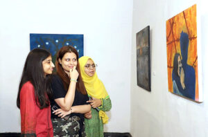 Vice-Chancellor NCA, Professor Dr. Murtaza Jafari visits the ongoing exhibition of Zahoor-ul-Akhlaq Gallery of National College of Arts with the support of National Commission on Status of Women.
