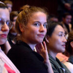 Foreign artists and performers attend the award distribution ceremony under the World Culture Festival Karachi at Arts Council of Pakistan