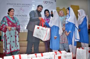Chief Minister Balochistan Mir Sarfraz Bugti addressing the event of distribution of hygiene kits under the ‘She Power’ initiative at Govt Girls High School, Jinnah Town, in the provincial Capital.