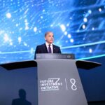 Prime Minister Muhammad Shehbaz Sharif delivering his keynote speech at the 8th meeting of Future Investment Initiative