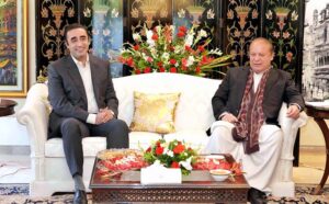 Chairman Pakistan People’s Party, Bilawal Bhutto Zardari meets with President PML-N, Mian Muhammad Nawaz Sharif at Punjab House.