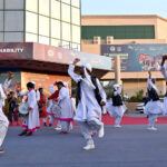 Artists perform traditional folk dances on the closing day of the 5th International Textile and Leather Exhibition, TEXPO 2024, at the Expo Center