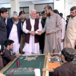 Special Assistant to the Chief Minister of Khyber Pakhtunkhwa for Prisons, Humayun Khan on Friday launched a comprehensive plan aimed at promoting handmade products and small-scale manufacturing by inmates, utilizing innovative digital and traditional marketing strategies during his visit to Central Jail Peshawar (Please match the picture with the story slugged “Humayun Khan unveils digital marketing initiative at Central Jail Peshawar’ already released by APP)