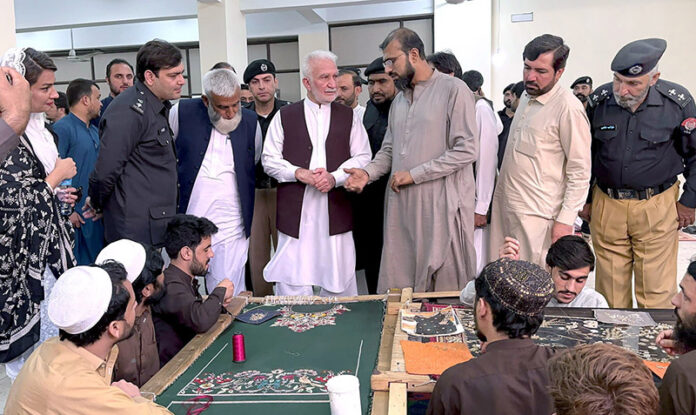 Special Assistant to the Chief Minister of Khyber Pakhtunkhwa for Prisons, Humayun Khan on Friday launched a comprehensive plan aimed at promoting handmade products and small-scale manufacturing by inmates, utilizing innovative digital and traditional marketing strategies during his visit to Central Jail Peshawar (Please match the picture with the story slugged “Humayun Khan unveils digital marketing initiative at Central Jail Peshawar’ already released by APP)