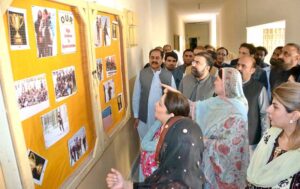 Coordinator to Prime Minister on Climate Change, Romina Khurshid Alam and Chairperson of Senate Standing Committee on Human Rights, Samina Mumtaz Zehri, along Chief Minister Balochistan Mir Sarfraz Bugti visiting the classrooms on the occasion of distribution of hygiene kits under the ‘She Power’ initiative visiting Govt Girls High School, Jinnah Town,provincial capital .