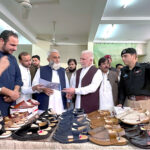 Special Assistant to the Chief Minister of Khyber Pakhtunkhwa for Prisons, Humayun Khan on Friday launched a comprehensive plan aimed at promoting handmade products and small-scale manufacturing by inmates, utilizing innovative digital and traditional marketing strategies during his visit to Central Jail Peshawar (Please match the picture with the story slugged “Humayun Khan unveils digital marketing initiative at Central Jail Peshawar’ already released by APP)