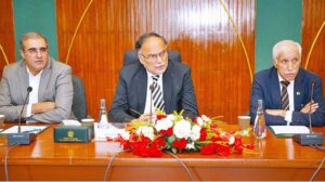 Federal Minister for Planning & Development, Ahsan Iqbal chairing a review meeting of the focal groups constituted by the PM to analyze recommendations made by the Chinese working team