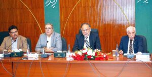 Federal Minister for Planning & Development, Ahsan Iqbal chairing a review meeting of the focal groups constituted by the PM to analyze recommendations made by the Chinese working team