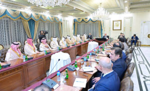 A delegation of the Kingdom of Saudi Arabia led by Investment Minister, Khalid Bin Abdul Aziz Al Falih calls on Prime Minister Muhammad Shehbaz Sharif.