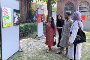 To commemorate ‘Kashmir Black Day’, a special exhibition organized at the National College of (NCA) to highlight the atrocities on Kashmiris in IOKashmir