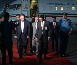 Minister of Industry, Mines and Trade, Sayyed Mohammad Atabak arrives in Pakistan to attend the 23rd SCO conference. Additional Secretary (Afghanistan & West Asia), Ahmed Naseem Warraich welcomes the Iranian Minister at Islamabad International Airport.