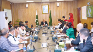 Federal Minister for Planning Development & Special Initiatives Ahsan Iqbal meeting with delegation from the China Asia Economic Development Association (CAEDA).