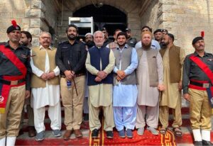 Humayun Khan, the Special Assistant to the Chief Minister of Khyber Pakhtunkhwa on Prisons visited District Jail Abbottabad to focus on the welfare and rights of inmates. During his visit Humayun Khan was accompanied by MPA Iftikhar Jadoon, District Development Advisory Committee (DDAC) Chairman Laiq Muhammad Khan, and DIG Prisons Hazara Region Umair Khan. Humayun Khan emphasized the importance of ensuring the timely availability of medical care and medications to the prisoners. (Please match the picture with the story Titled “SACM Hamayun visits District Jail Abbottabad’ already released by APP).