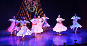Renowned classical dancer Sheema Kermani and group perform *The Sound of Tinkeling Bells*during the World Culture Festival at Arts Council of Pakistan.
