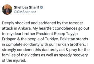 President Zardari, PM strongly condemn Ankara terrorist attack