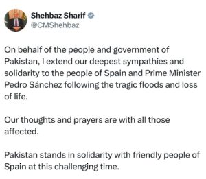 PM expresses sympathies, solidarity with Spain over loss of lives in floods 