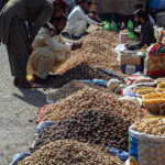 People busy purchasing dry fruits at Pirwadhi