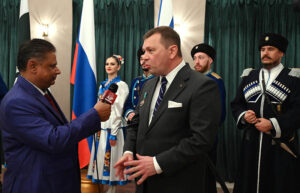 The Consul General of Russian Federation in Karachi Andrey V. Fedorov talking to APP on the occasion of the "People's Unity Day he said the bilateral cooperation among Pakistan and Russia was rapidly developing and high level contacts between leadership of both the countries had further strengthened " ceremony held at the Consulate General of the Russian Federation