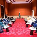 A delegation of Qatar Businessmen Association calls on Prime Minister Muhammad Shehbaz Sharif